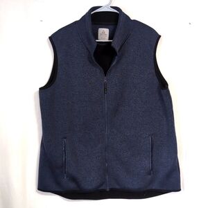 Ascend Men's Heather Blue Fleece Full Zip Vest Size XXL